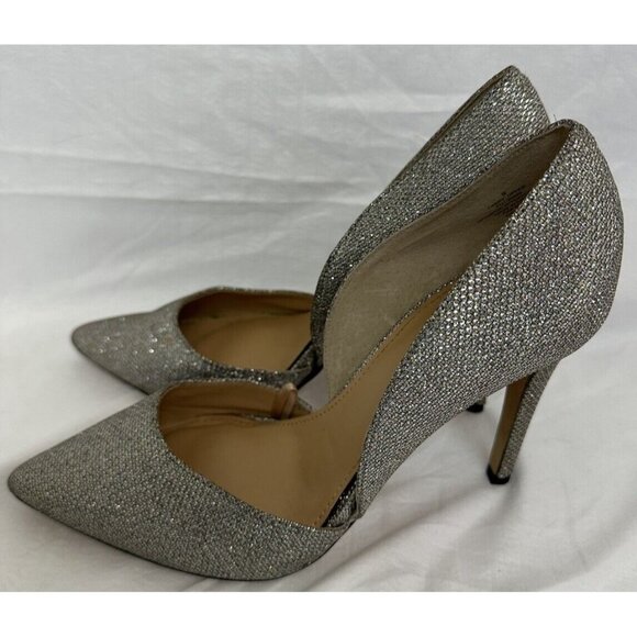 Woman’s Express Silver sparkle 4” heels size 9 - Picture 4 of 8